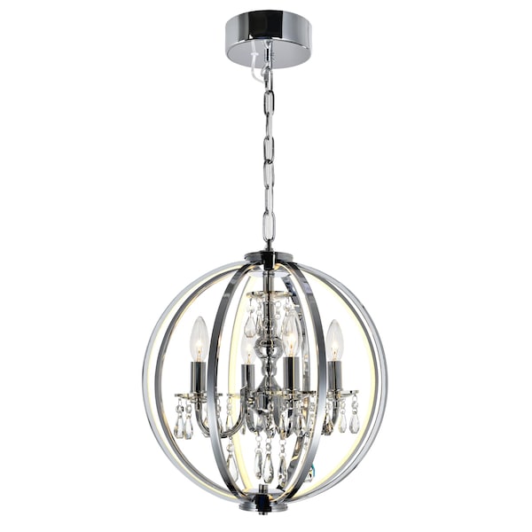Cwi Lighting Abia 4 Light Up Chandelier With Chrome Finish 5025P16C-4 - main